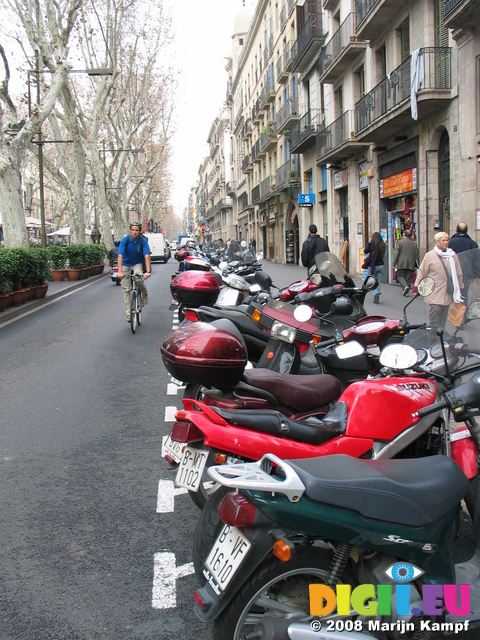 20521 Bikes parked on Las Ramblas